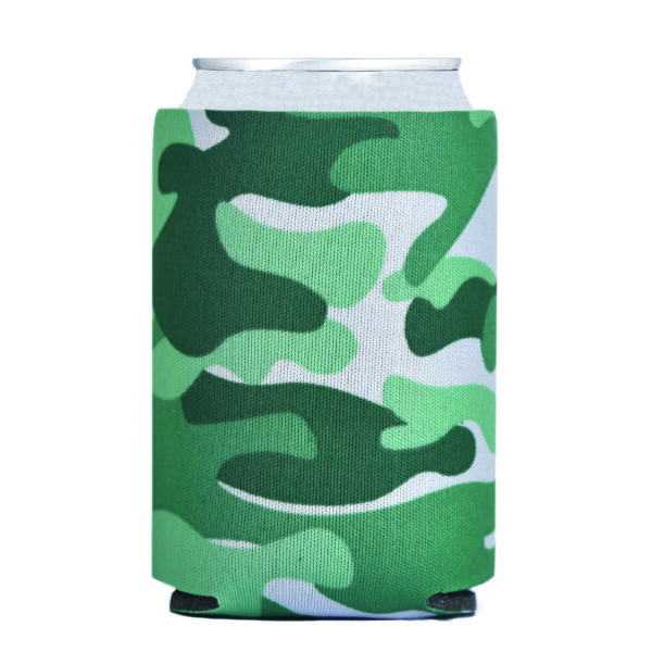 Foam Can Cooler CAMO FOREST GREEN