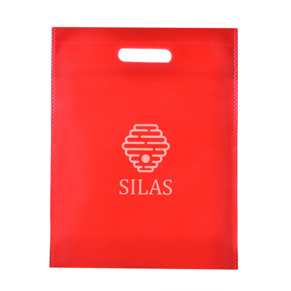 TB07 Medium Exhibition Die Cut Handle Tote Bags - RED