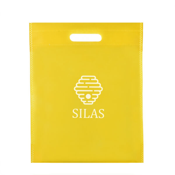 TB07 Medium Exhibition Die Cut Handle Tote Bags - YELLOW