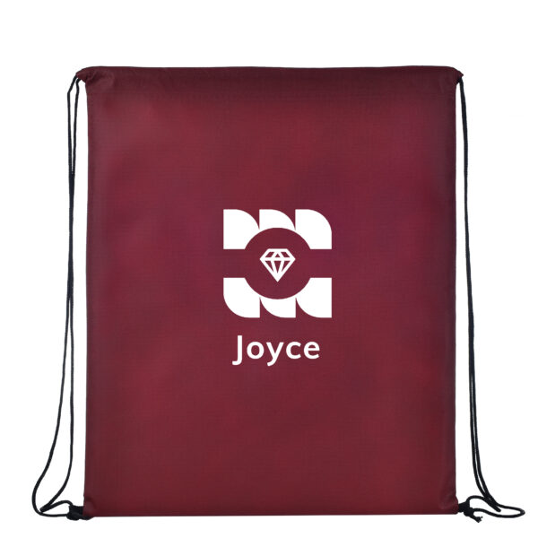 TB12 Drawstring Non Woven Tote Bags - BURGUNDY