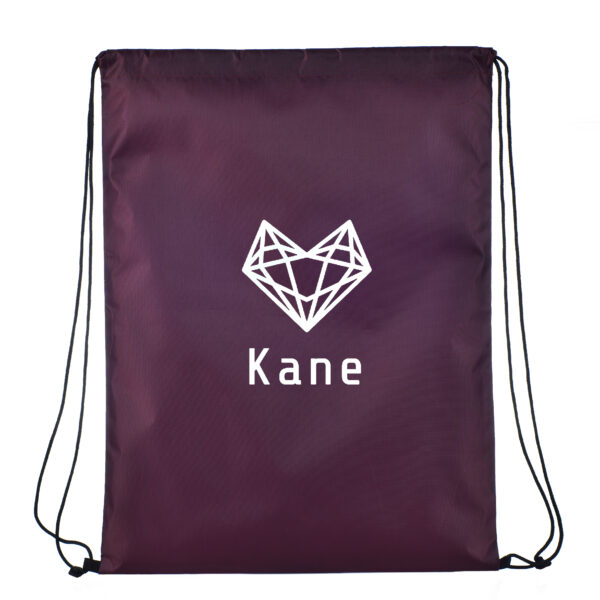 TB13 Drawstring Nylon Tote Bags - BURGUNDY