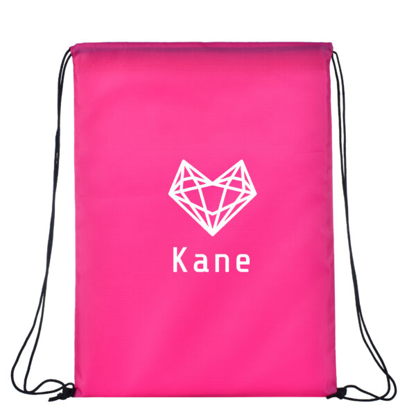 TB13 Drawstring Nylon Tote Bags - PINK