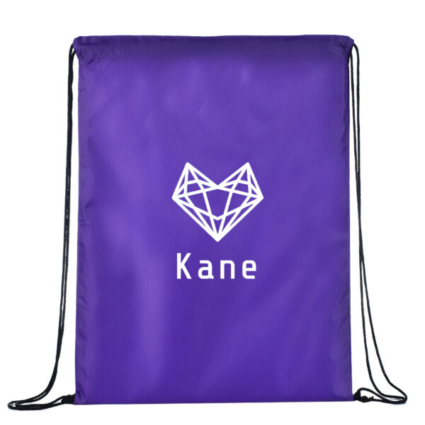 TB13 Drawstring Nylon Tote Bags - PURPLE