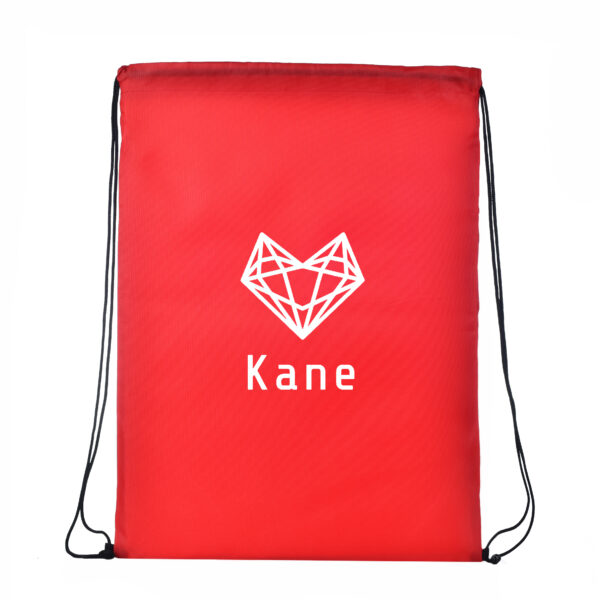 TB13 Drawstring Nylon Tote Bags - RED