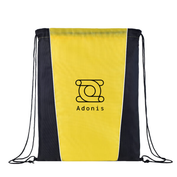 TB15 Two Tone Sided Drawstring Tote Bags - YELLOW