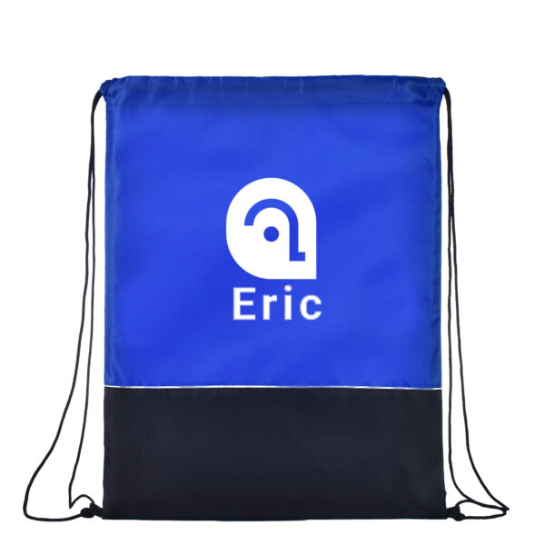 TB17 Two Tone Classic Drawstring Tote Bags - ROYAL BLUE