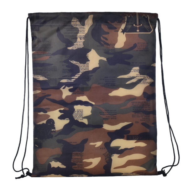 TB19 Simply Camo Drawstring Tote Bags (210D)